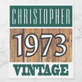 Étiquette Pour Bouteilles De Vin 1973 Année de naissance Étiquette de vin (Étiquettes simples)