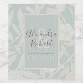 Étiquette Pour Bouteilles De Vin 1er anniversaire mariage classe (Étiquettes simples)