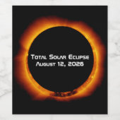 Étiquette Pour Bouteilles De Vin 2026 Total Solar Eclipse (Étiquettes simples)