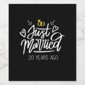 Étiquette Pour Bouteilles De Vin 20e anniversaire du Mariage (Étiquettes simples)