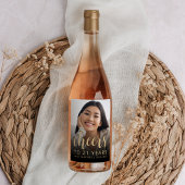 Étiquette Pour Bouteilles De Vin 21e anniversaire fête Photo Cheers