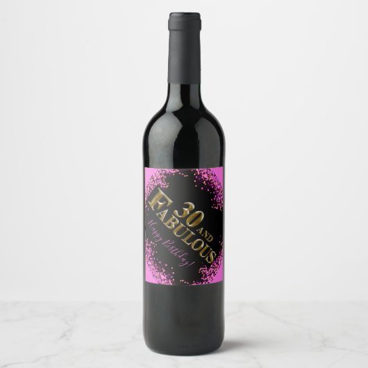 Étiquette Pour Bouteilles De Vin 30e anniversaire (Devant)