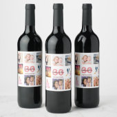 Étiquette Pour Bouteilles De Vin 30e anniversaire fête photo collage (Bouteilles)