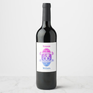 Étiquette Pour Bouteilles De Vin 35 ans corail traditionnel Jade 235e anniversaire