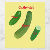 Étiquette Pour Bouteilles De Vin 3 concombres Thunder_Cove (Étiquettes simples)