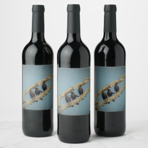 Étiquette Pour Bouteilles De Vin 3 Étiquette à vin de corbeaux