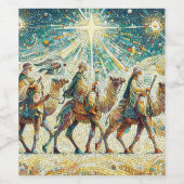 Étiquette Pour Bouteilles De Vin 3 hommes sages (Étiquettes simples)