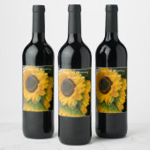 Étiquette Pour Bouteilles De Vin 3rd Anniversary Sunflower (Bouteilles)