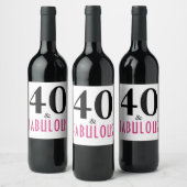 Étiquette Pour Bouteilles De Vin 40 et Fabuleux anniversaire (Bouteilles)