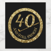 Étiquette Pour Bouteilles De Vin 40 Et Toujours En Vague' (Étiquettes simples)