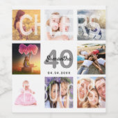 Étiquette Pour Bouteilles De Vin 40 fabuleux anniversaire photo collage blanc (Étiquettes simples)