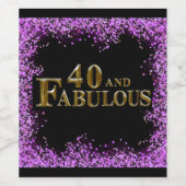 Étiquette Pour Bouteilles De Vin 40e anniversaire (Étiquettes simples)