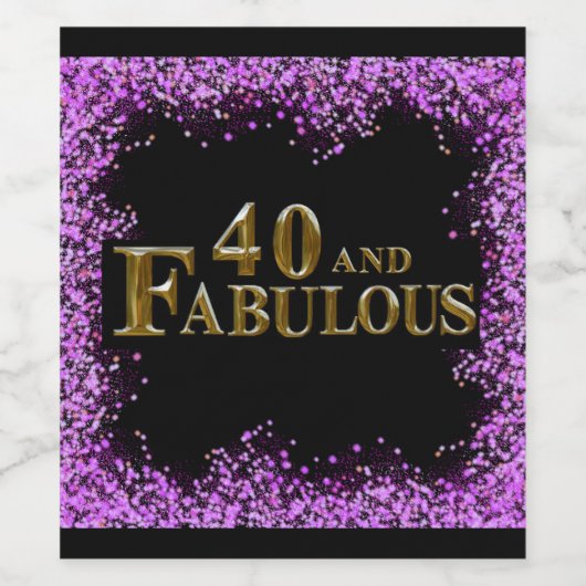 Étiquette Pour Bouteilles De Vin 40e anniversaire (Étiquettes simples)
