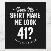 Étiquette Pour Bouteilles De Vin 41 ans - 41e anniversaire drôle cadeau (Étiquettes simples)