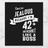 Étiquette Pour Bouteilles De Vin 42 Ans - 42e Anniversaire Drôle Cadeau (Étiquettes simples)