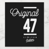 Étiquette Pour Bouteilles De Vin 47 Ans - 47e Anniversaire Drôle cadeau (Étiquettes simples)