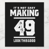 Étiquette Pour Bouteilles De Vin 49 Ans - 49e Anniversaire Drôle Cadeau (Étiquettes simples)