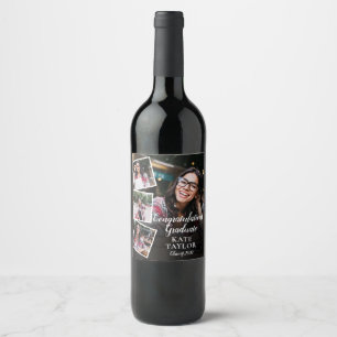 Étiquette Pour Bouteilles De Vin 4 photos en collage Fête de fin d'études