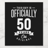 Étiquette Pour Bouteilles De Vin 50 Ans - 50e Anniversaire Drôle Cadeau (Étiquettes simples)