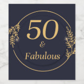 Étiquette Pour Bouteilles De Vin 50 ans et Fabuleux (Étiquettes simples)
