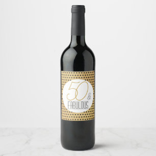 Étiquette Pour Bouteilles De Vin 50 ans et Fabuleux Fête d'anniversaire personnalis