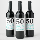 Étiquette Pour Bouteilles De Vin 50 ans et simplement fabuleux (Bouteilles)