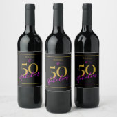 Étiquette Pour Bouteilles De Vin 50 et fabuleuse fête du 50e anniversaire (Bouteilles)