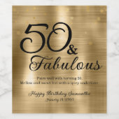 Étiquette Pour Bouteilles De Vin 50 et fabuleux 50e anniversaire Étiquette de vin d (Étiquettes simples)