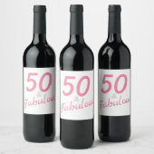 Étiquette Pour Bouteilles De Vin 50 et fabuleux Étiquette de vin d'anniversaire (Bouteilles)