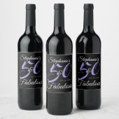 Étiquette Pour Bouteilles De Vin 50 et fabuleux fête d'anniversaire personnalisée (Bouteilles)