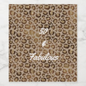Étiquette Pour Bouteilles De Vin 50 et Fabulous Cheetah Print (Étiquettes simples)
