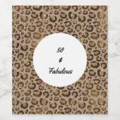Étiquette Pour Bouteilles De Vin 50 et Fabulous Cheetah Print (Étiquettes simples)