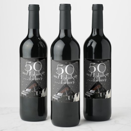 Étiquette Pour Bouteilles De Vin 50 et Fabulous Darling (Bouteilles)