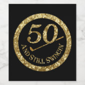 Étiquette Pour Bouteilles De Vin 50 Et Toujours En Vague' (Étiquettes simples)