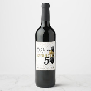 Étiquette Pour Bouteilles De Vin 50 & Fabuleux Black Gold Glam Vin Étiquette