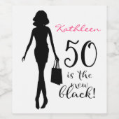 Étiquette Pour Bouteilles De Vin 50e anniversaire (Étiquettes simples)