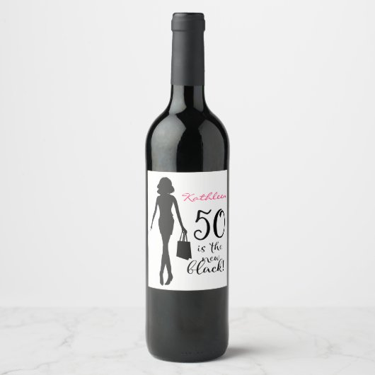 Étiquette Pour Bouteilles De Vin 50e anniversaire (Devant)