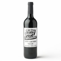 50e Anniversaire Cinquante Ans de Blanc Rétro Fabu