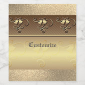 Étiquette Pour Bouteilles De Vin 50e anniversaire de l'or (Étiquettes simples)