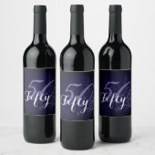 Étiquette Pour Bouteilles De Vin 50e anniversaire ou anniversaire | Violet et blanc (Bouteilles)