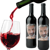 Étiquette Pour Bouteilles De Vin 50e anniversaire photo bonjour 50 hommes