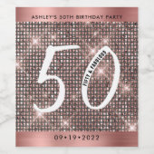 Étiquette Pour Bouteilles De Vin 50e Joyeux Anniversaire Chic tendance (Étiquettes simples)