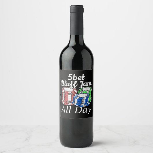 Étiquette Pour Bouteilles De Vin 5bet Bluff (Devant)