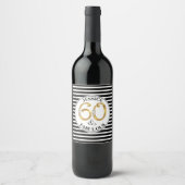 Étiquette Pour Bouteilles De Vin 60 et Fabuleux anniversaire (Devant)