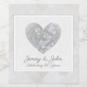 Étiquette Pour Bouteilles De Vin 60e Mariage Diamond personnalisé (Étiquettes simples)