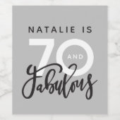 Étiquette Pour Bouteilles De Vin 70 et fabuleux étiquette de fête d'anniversaire (Étiquettes simples)