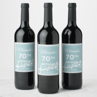 70e anniversaire turquoise musique bleu clair note