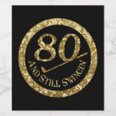 Étiquette Pour Bouteilles De Vin 80 Et Toujours En Vague' (Étiquettes simples)