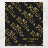 Étiquette Pour Bouteilles De Vin 80e anniversaire (Étiquettes simples)