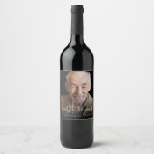 Étiquette Pour Bouteilles De Vin 80e anniversaire de la fête (Devant)